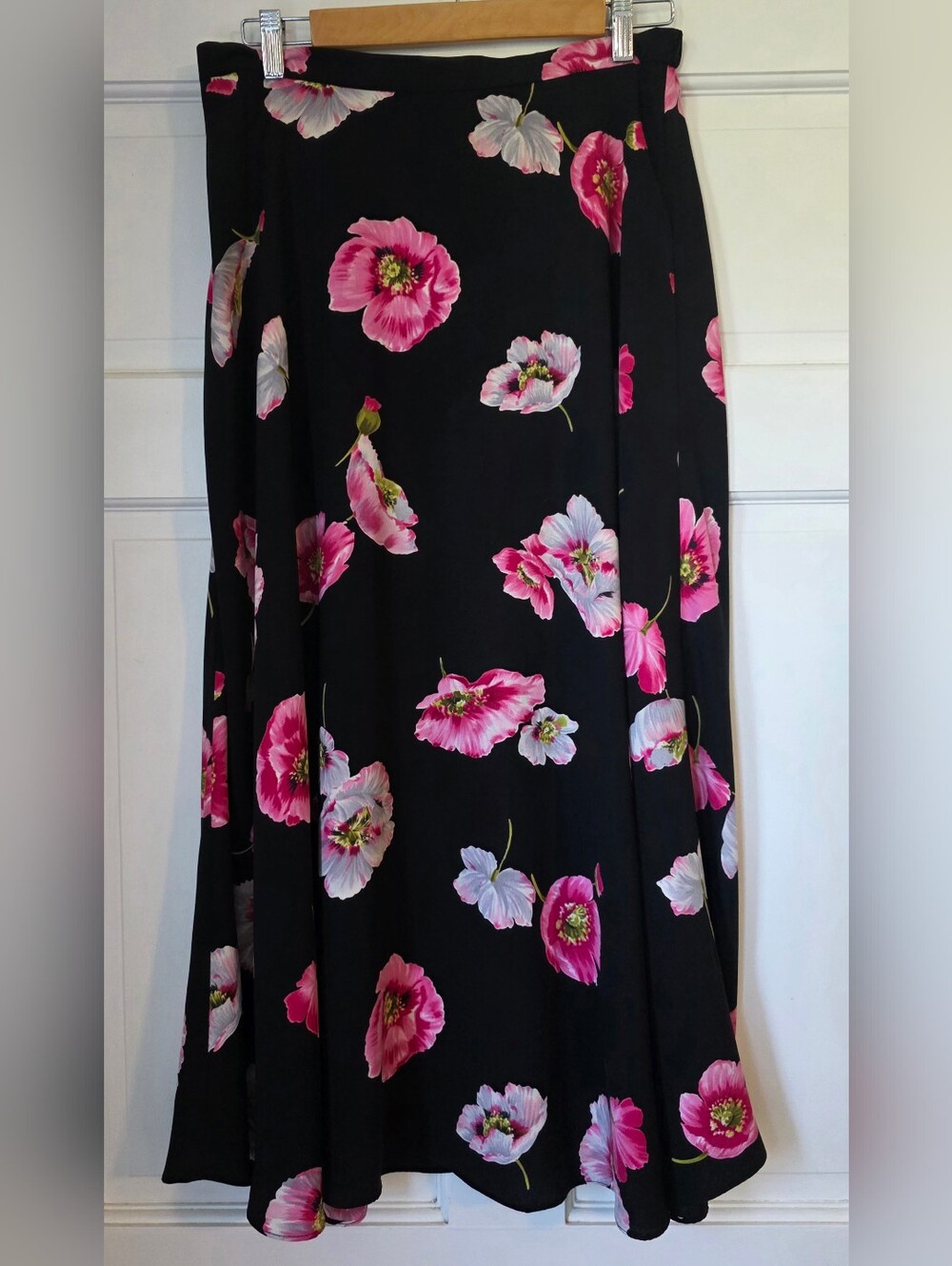 Koret Black Skirt with Pink & White Floral Accents
